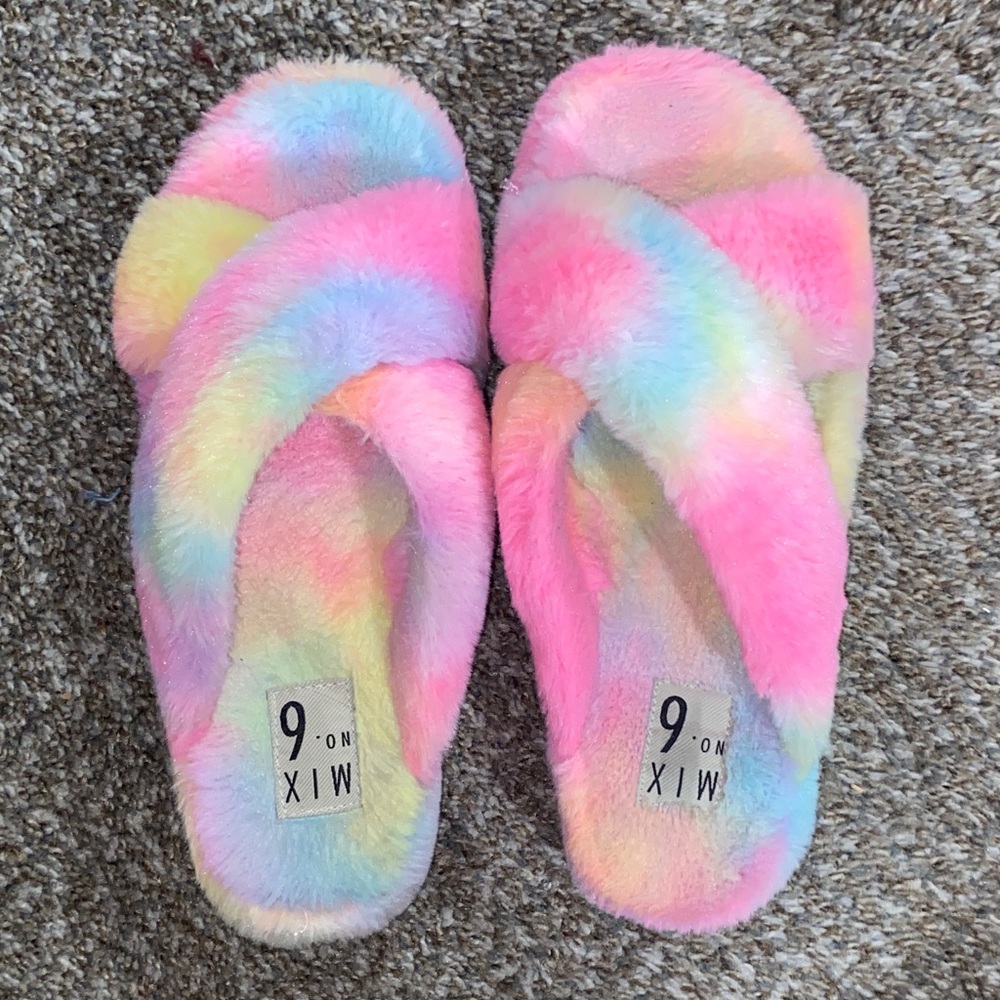 Mix No. 6 Pastel Rainbow Slippers